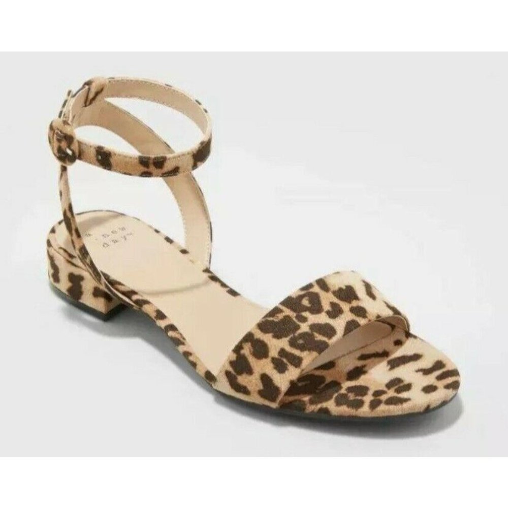A New Day Winona Leopard print Ankle Sandal NWT